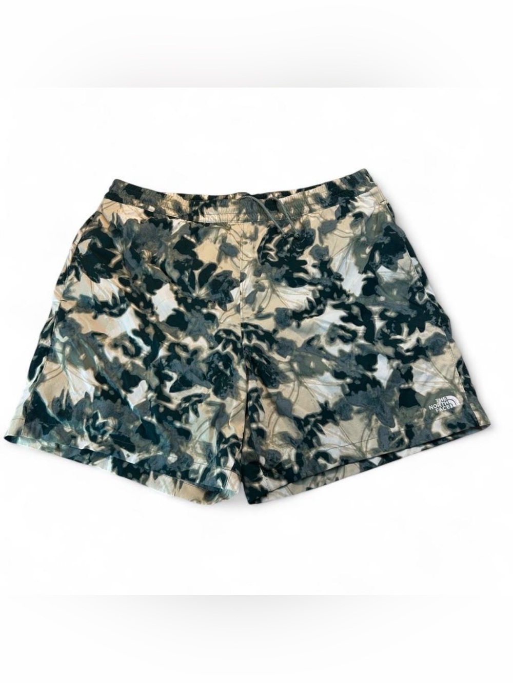 The North Face Men’s Green Black Camo Athletic Shorts